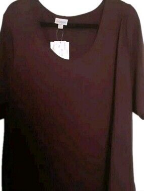 LULAROE Tunic Top Womans Plus Size 3X Maroon NWT